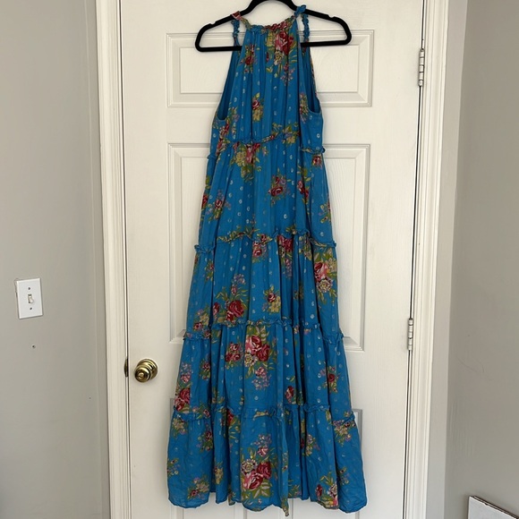 House of Harlow 1960 Blue Floral Ruffle Maxi Dress - Picture 7 of 9